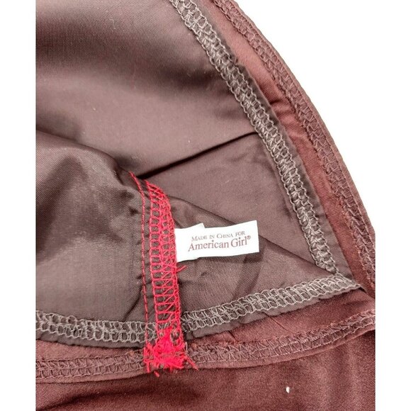 American Girl Doll Red Cheetah Holiday Dress Velveteen and Satin - Picture 2 of 5